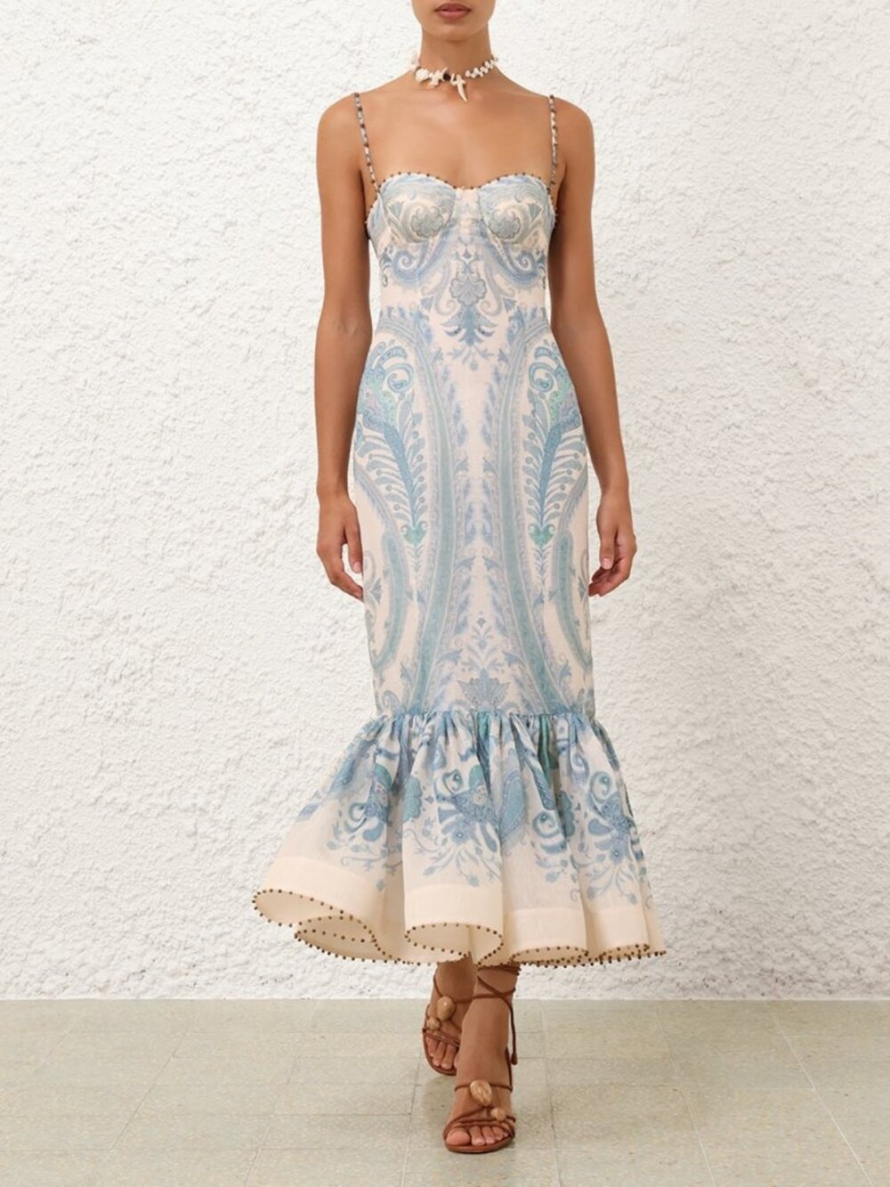 Zimmermann Illuminate silk and linen cocktail dress
